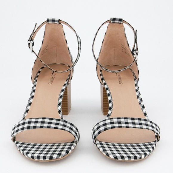 New Women's Plaid Gingham Pattern Open Toe Sandals - Picture 1 of 15